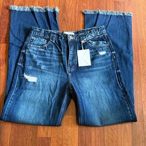 NWT KanCan Blue Distressed Jeans 11/29